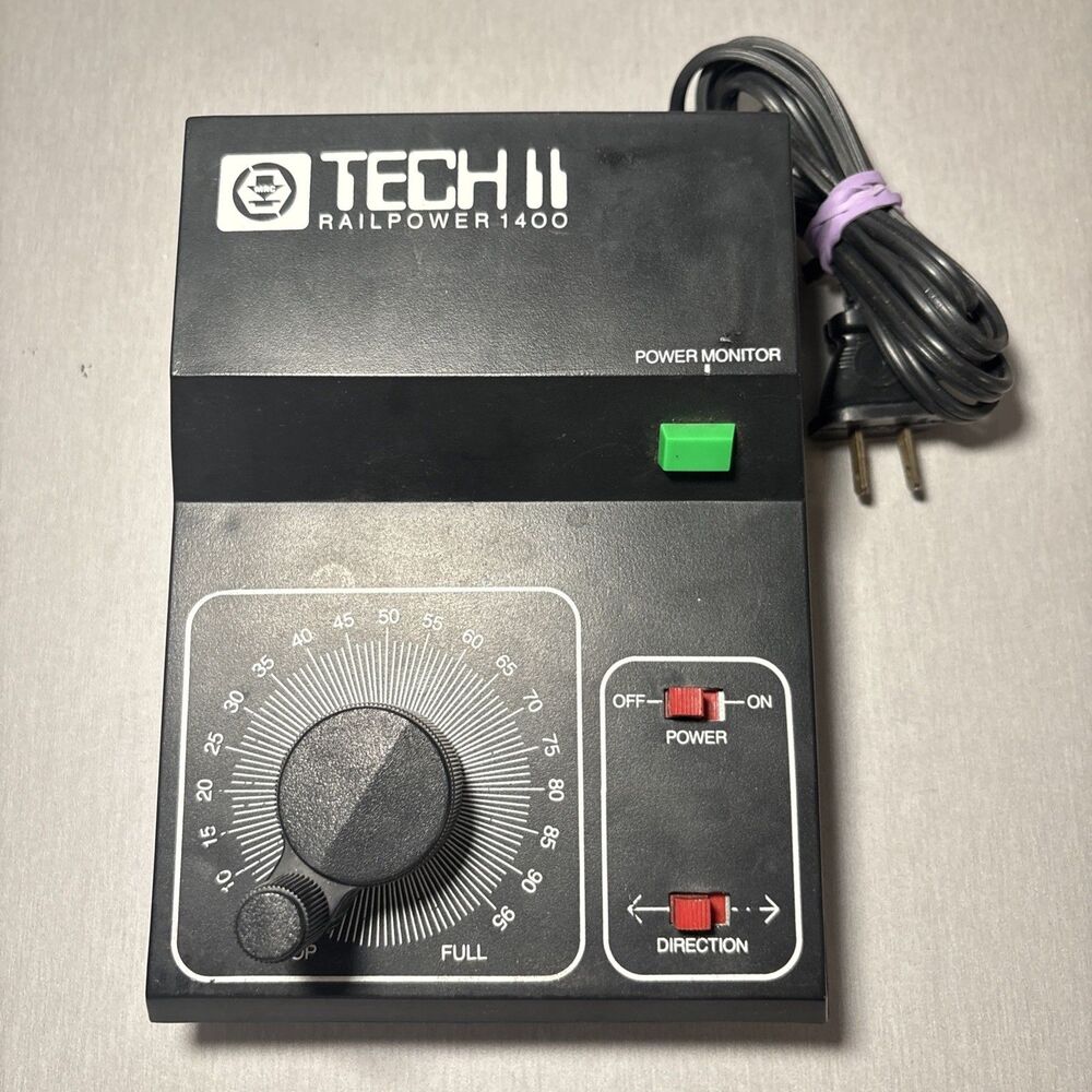 MRC Tech II Railpower 1400 Model Train Control Power Pack Tested Working